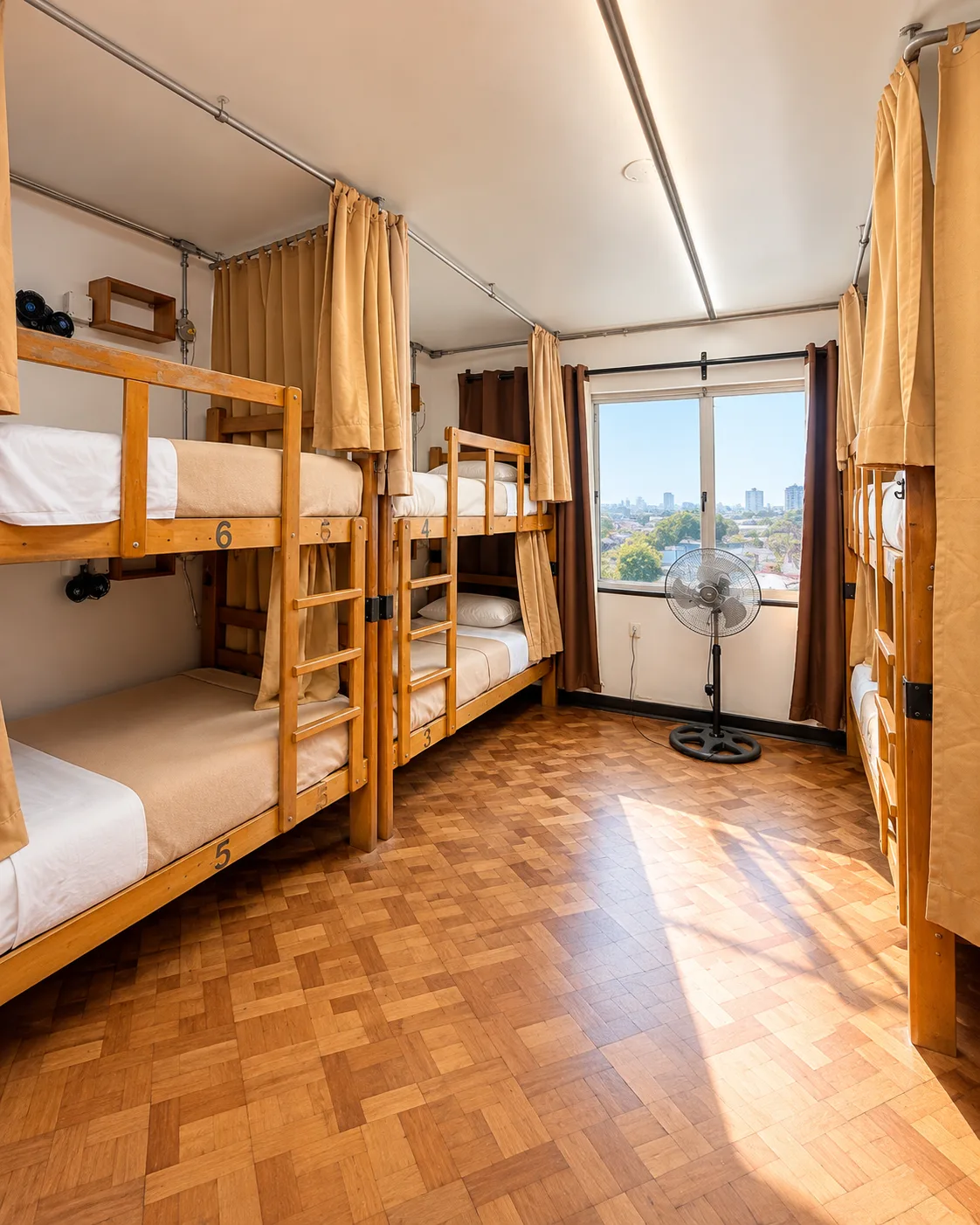 Dormitorio 6 pax mixto con baño compartido 1