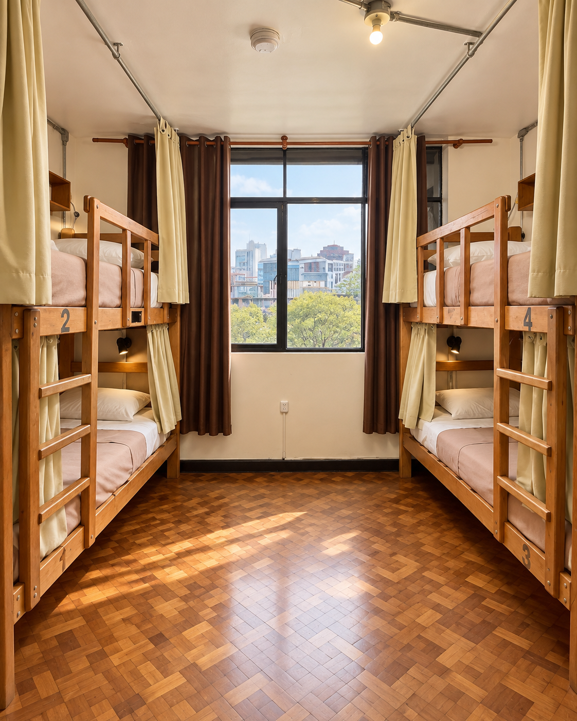 Dormitorio 4 pax mixto con baño compartido 1
