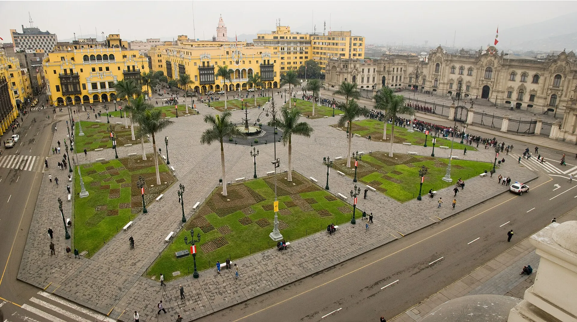 Plaza Mayor de Lima, en el Centro Histórico