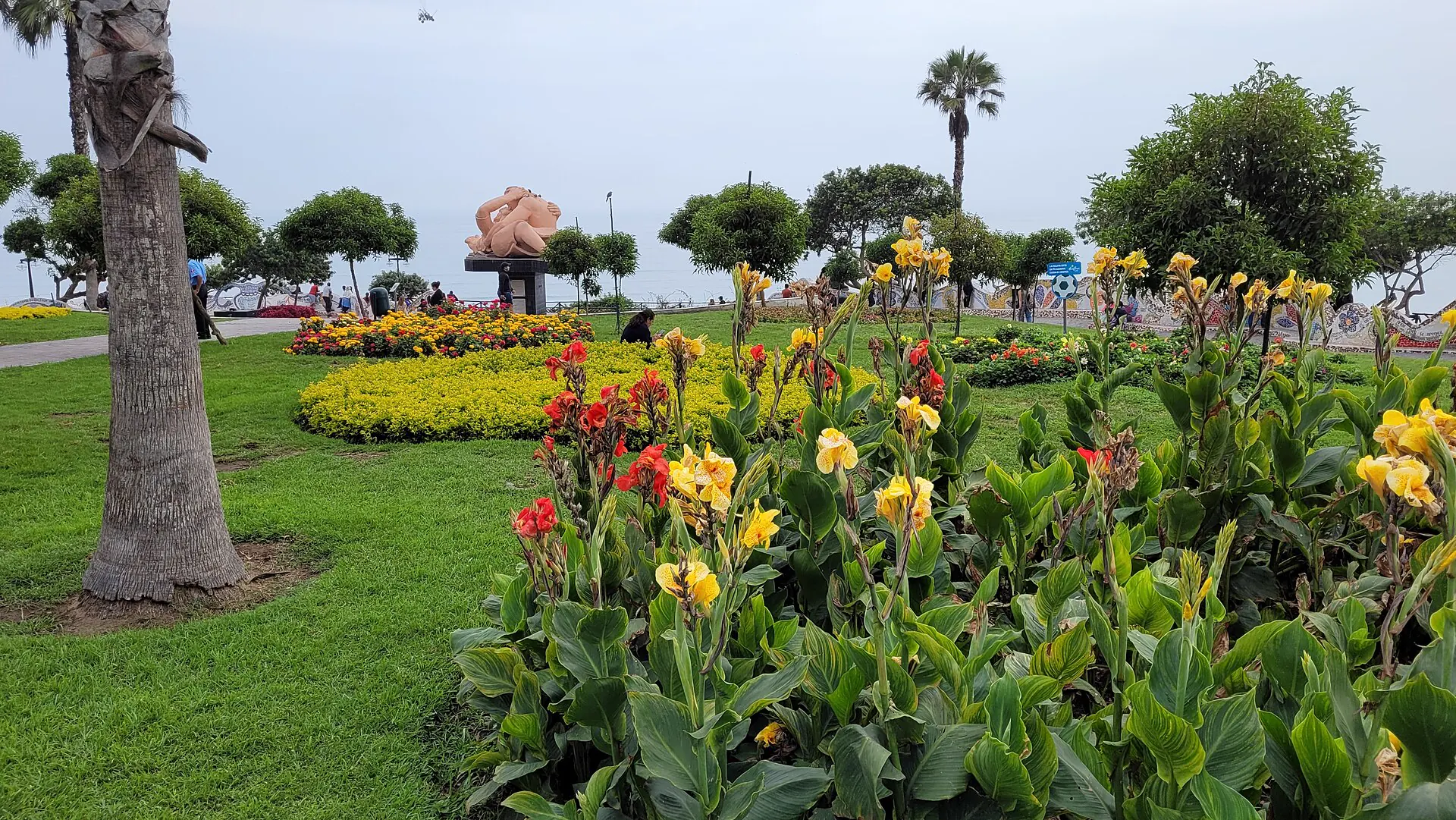 Jardines del Parque del Amor en Miraflores